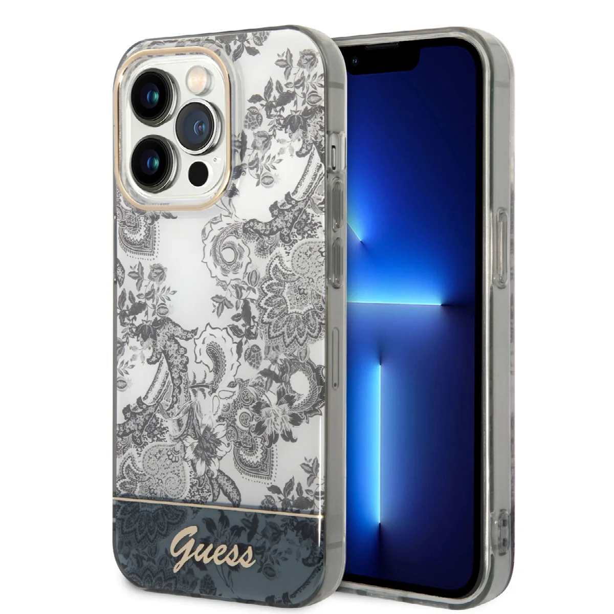 Guess "Porcelain Collection" Hard Case Θήκη προστασίας από σκληρό πλαστικό – iPhone 14 Pro Max Γκρι - GUHCP14XHGPLHG
