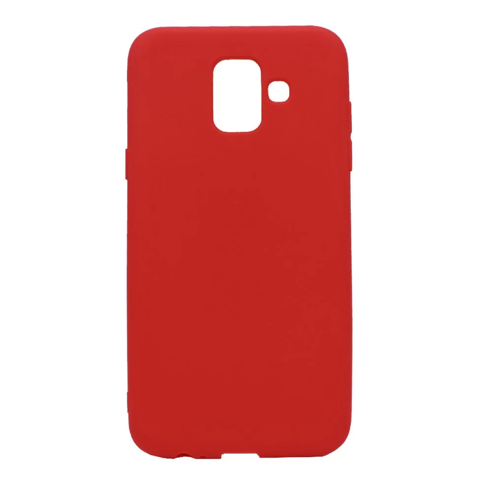 Θήκη σιλικόνης TPU Ultra Slim 0.3mm soft mat για Samsung A6 2018 - κόκκινο