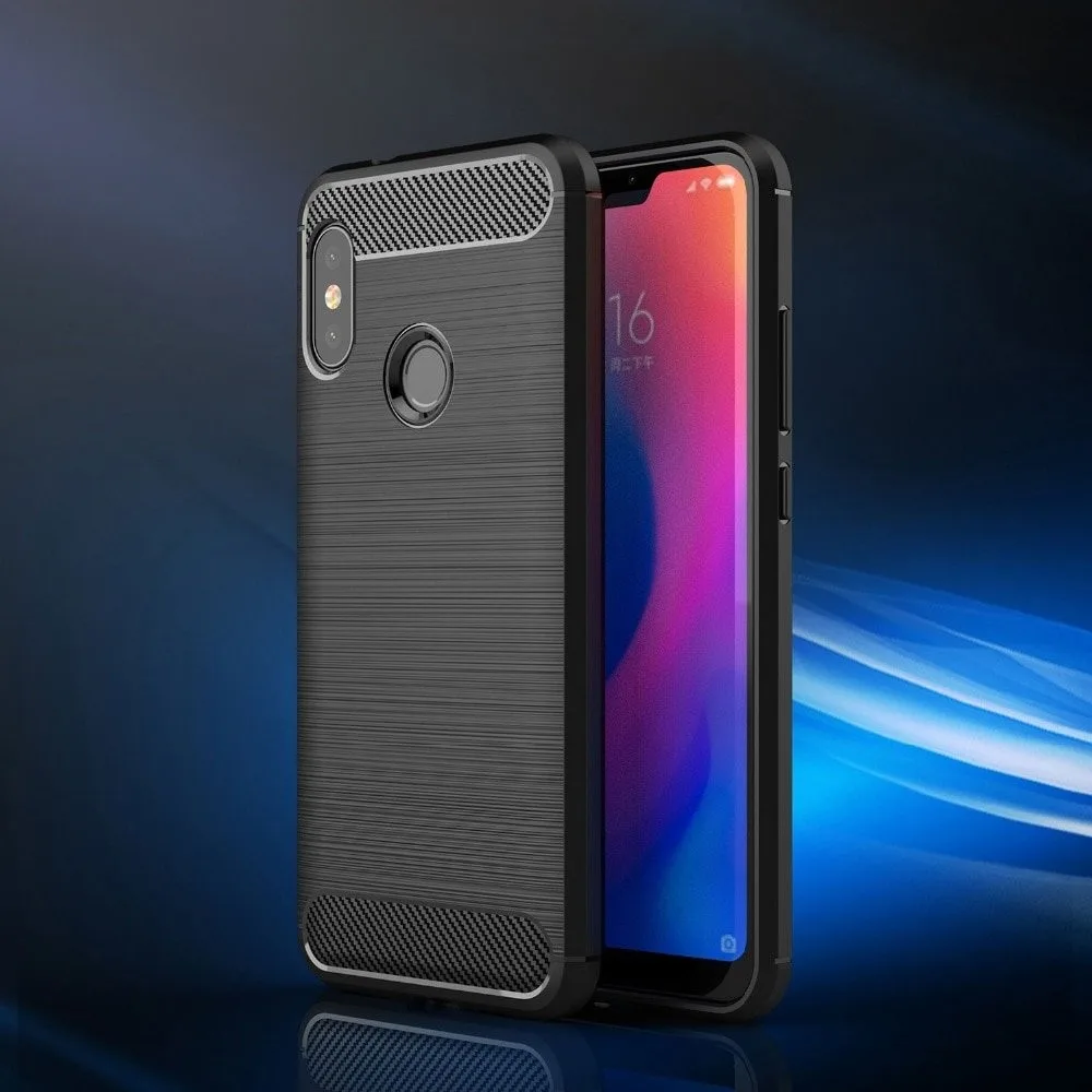 Θήκη TPU Carbon Fiber Brushed για Xiaomi Mi A2 Lite - μαύρο – εικόνα 2