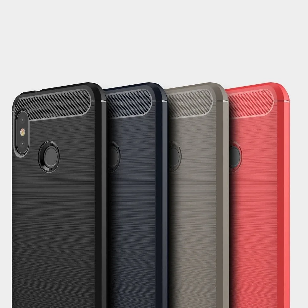 Θήκη TPU Carbon Fiber Brushed για Xiaomi Mi A2 Lite - μαύρο – εικόνα 4