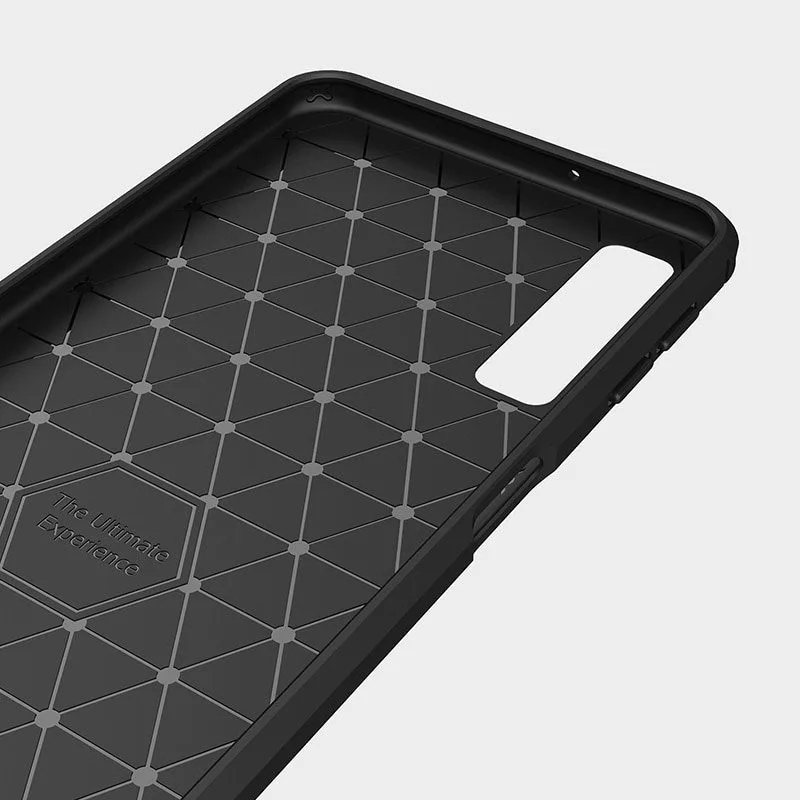 Θήκη TPU Carbon Fiber Brushed για Samsung A7 2018 - μαύρο – εικόνα 4