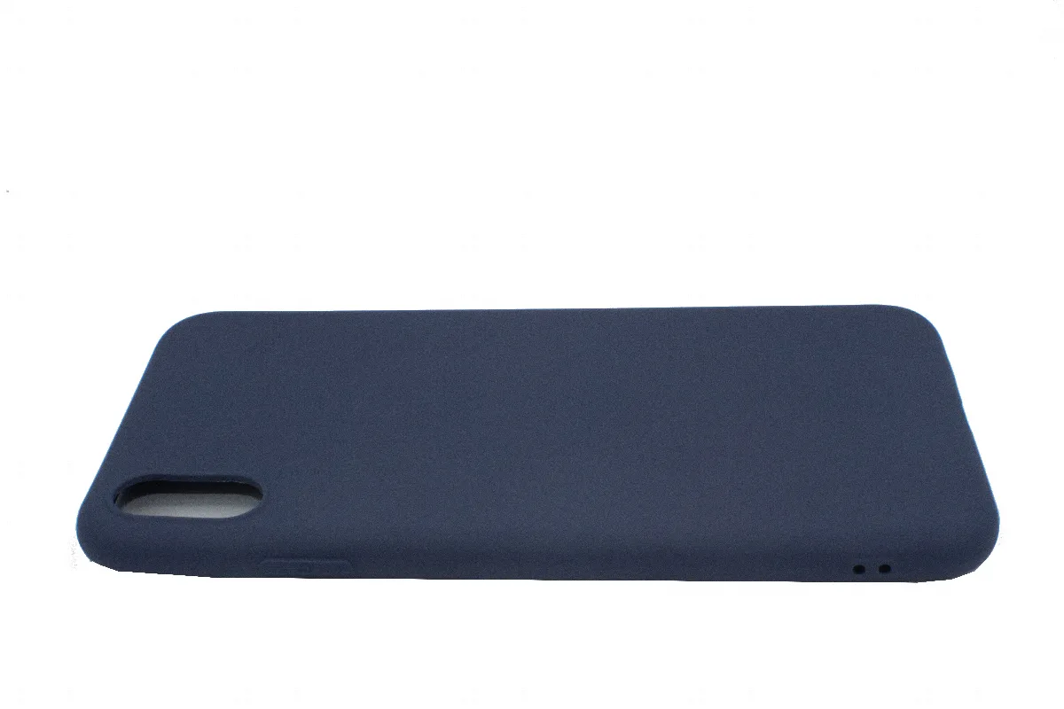 Θήκη σιλικόνης TPU Ultra Slim 0.3mm soft mat για iPhone XS Max - σκούρο μπλέ – εικόνα 2