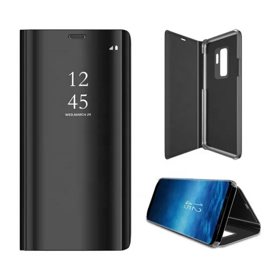 Θήκη Book Clear View για Xiaomi Redmi 9 - μαύρο – εικόνα 3