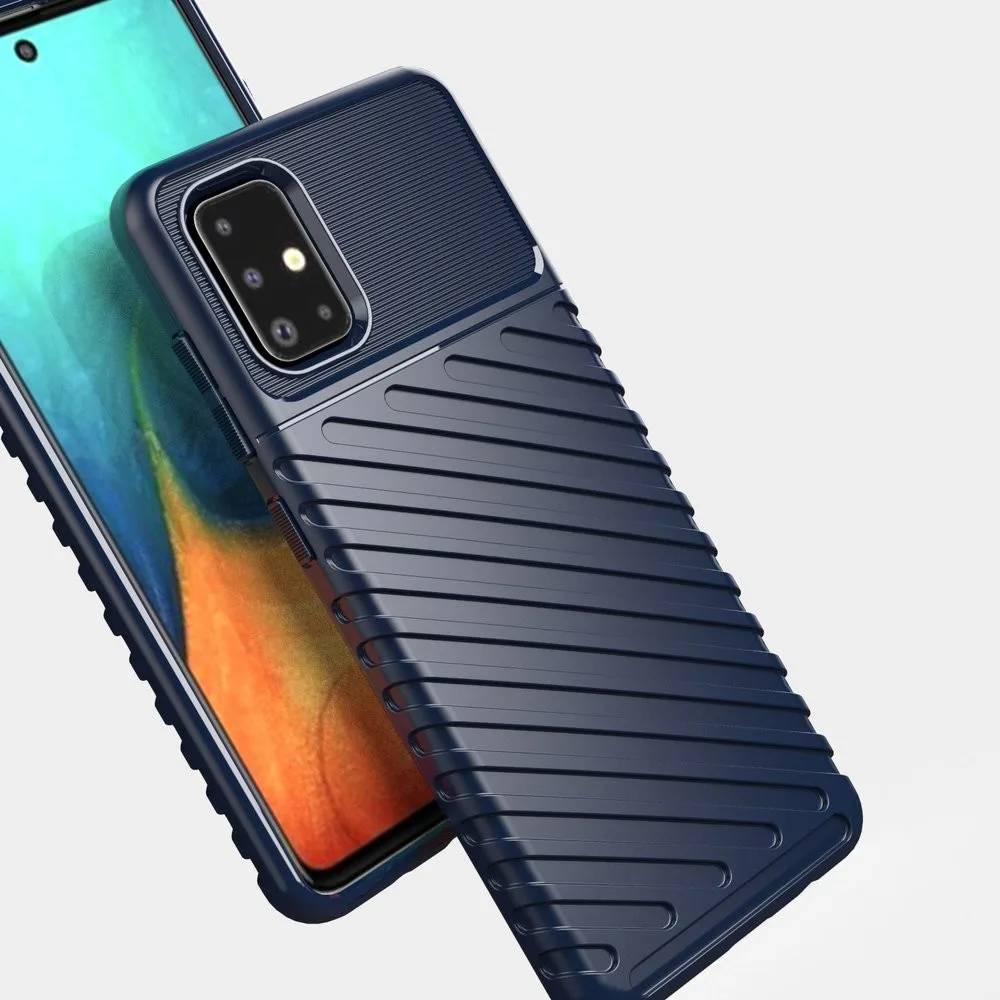 Θήκη Thunder Flexible Tough Rugged Cover TPU Case για Samsung A71 - μπλε – εικόνα 2