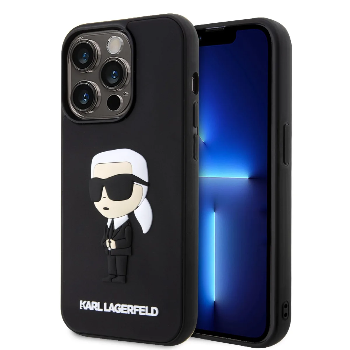 Karl Lagerfeld 3D Rubber Case Karl’s Head Θήκη προστασίας από σιλικόνη – iPhone 13 Pro Max Μαύρο – KLHCP13X3DRKINK