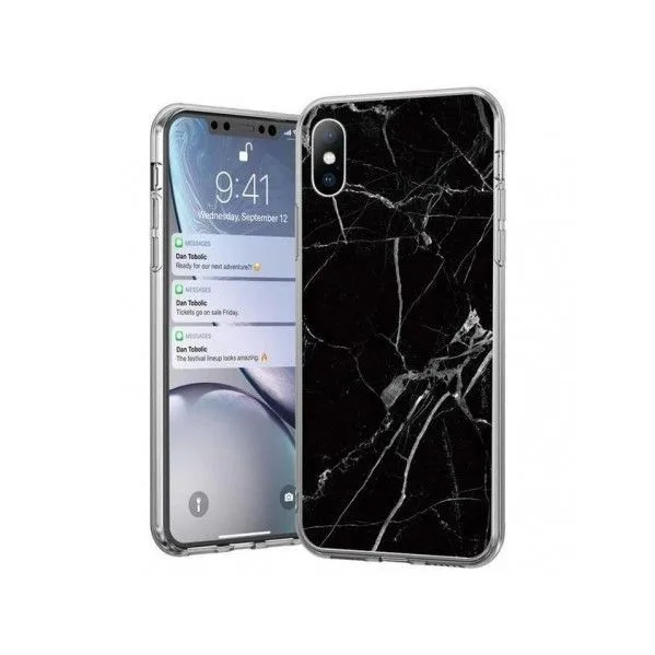 Θήκη TPU Marble για Samsung A71 - μαύρο