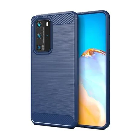 Θήκη Carbon Flexible TPU για Huawei P40 Pro - Μπλε