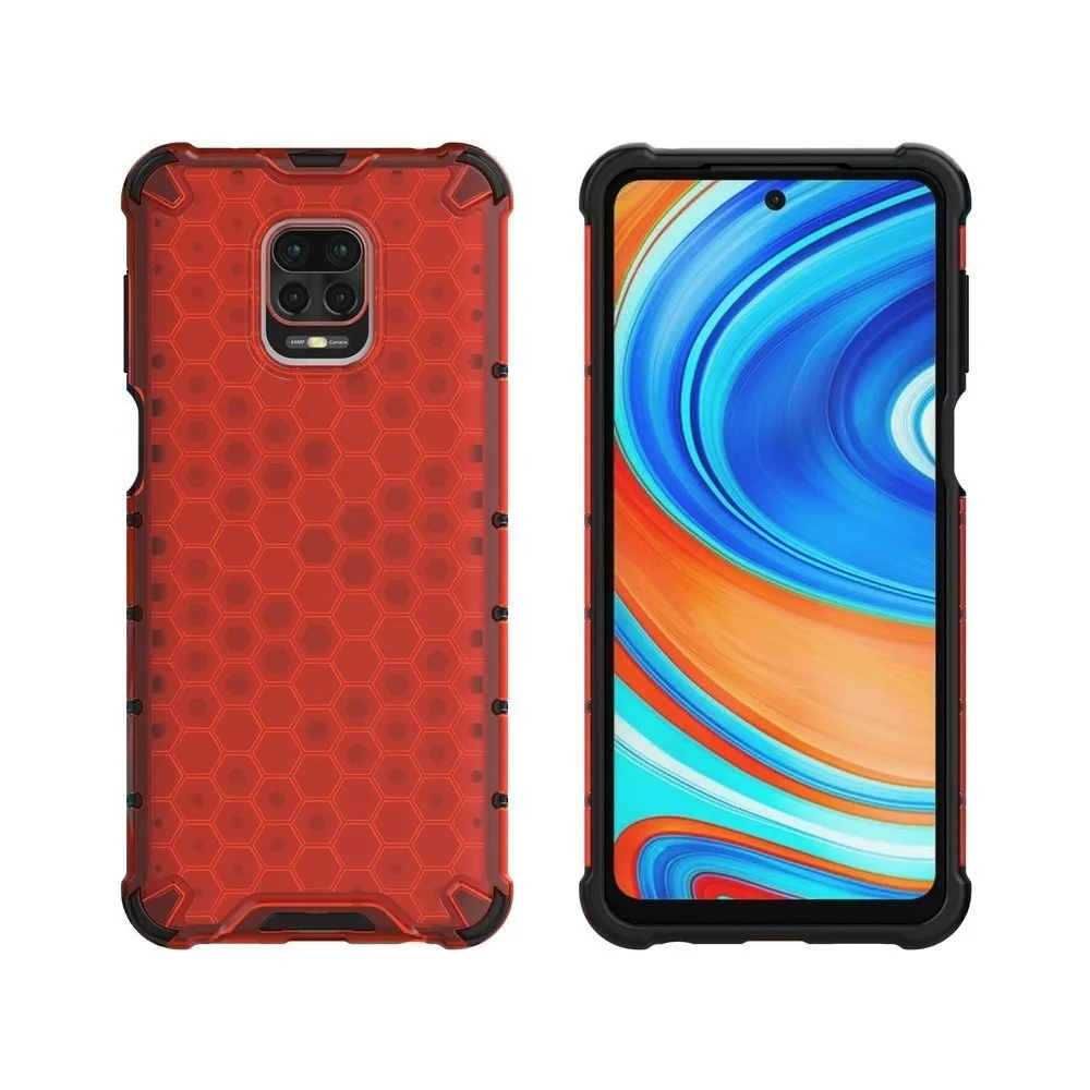 Θήκη Honeycomb Armor για Xiaomi Redmi Note 9 Pro / Note 9s - Κόκκινο