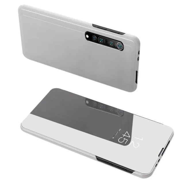 Θήκη Book Clear View για Xiaomi Mi Note 10 Lite - ασημί – εικόνα 2