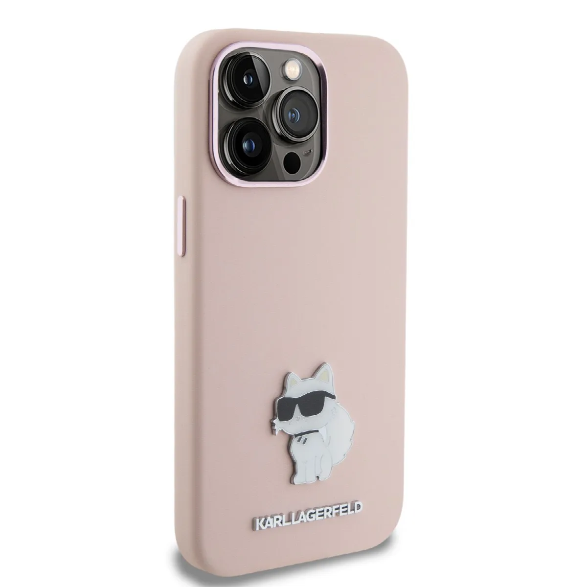 Karl Lagerfeld Choupette Metal Pin Hard Case Θήκη προστασίας από σιλικόνη – iPhone 15 Pro Max Pink – KLHCP15XSMHCNPP – εικόνα 2