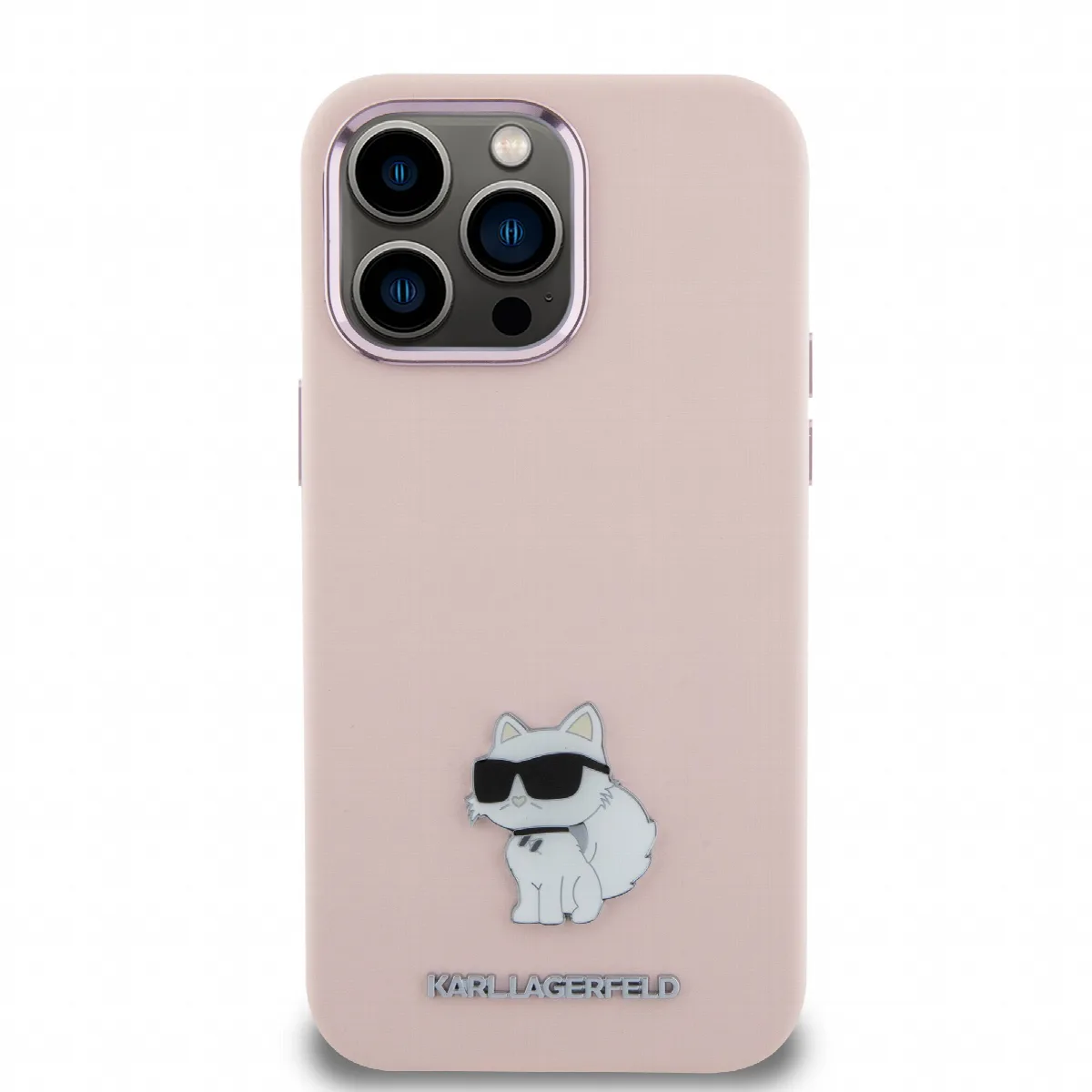 Karl Lagerfeld Choupette Metal Pin Hard Case Θήκη προστασίας από σιλικόνη – iPhone 15 Pro Max Pink – KLHCP15XSMHCNPP – εικόνα 5