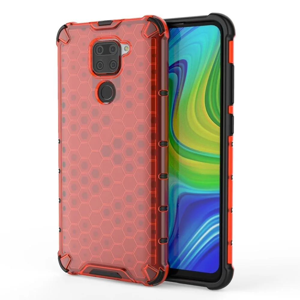 Θήκη Honeycomb Armor για Xiaomi Redmi Note 9/Xiaomi Redmi 10X 4G - Κόκκινο