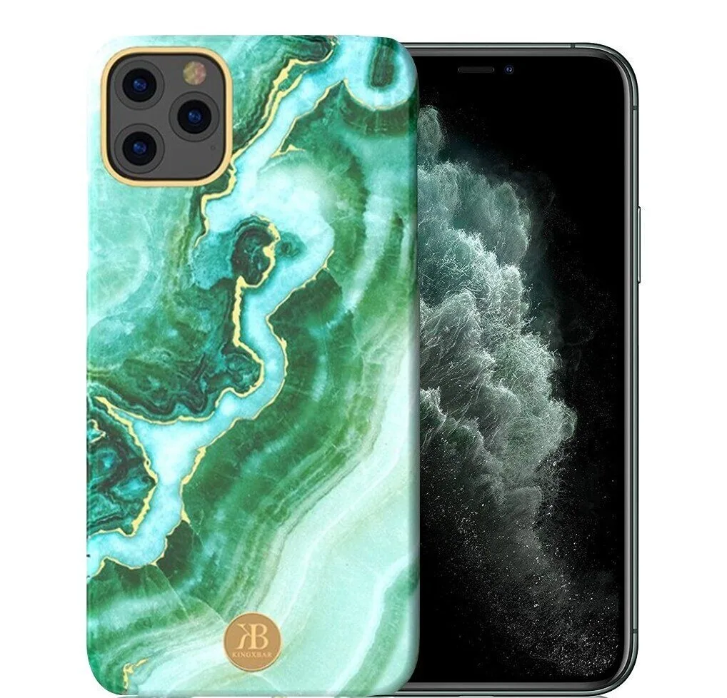 Θήκη Kingxbar Marble για iPhone 11 Pro Max - Πράσινο – εικόνα 2