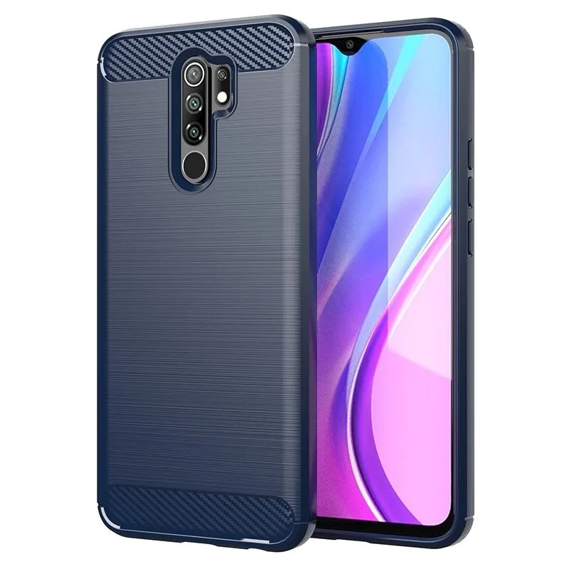 Θήκη Carbon Flexible TPU για Xiaomi Redmi 9 - Μπλε