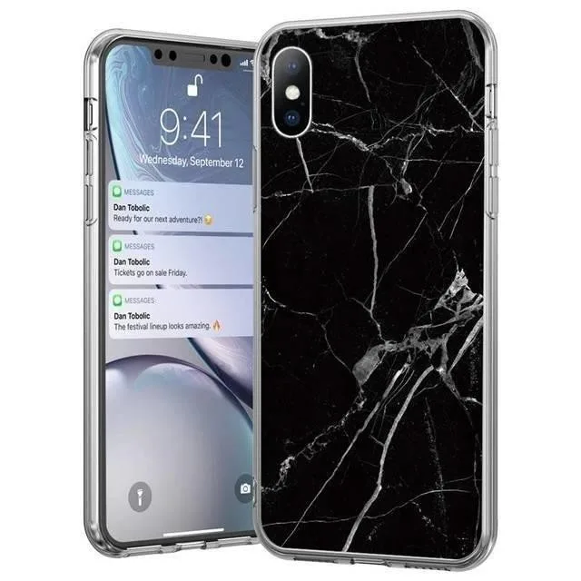 Θήκη TPU Marble για Xiaomi Redmi 9A/9AT - Μαύρο
