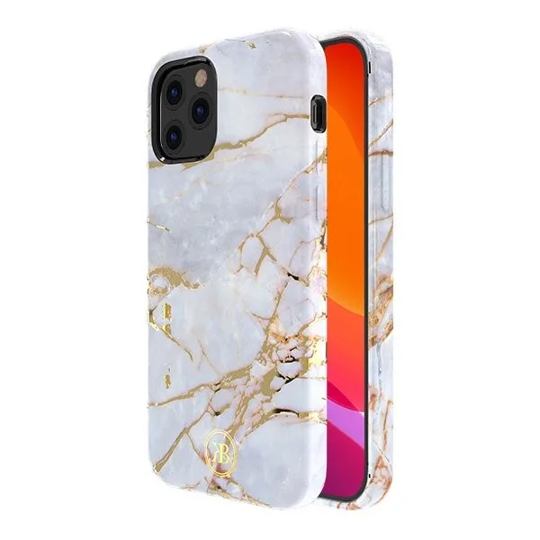 Θήκη Kingxbar Marble για iPhone 12/12 Pro - Λευκό – εικόνα 3