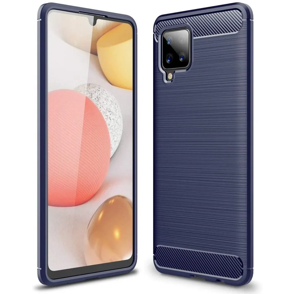 Θήκη Carbon Flexible TPU για Samsung A42 - Μπλε