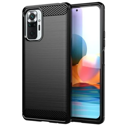 Θήκη Carbon Flexible TPU για Xiaomi Redmi Note 10 Pro - Μαύρο