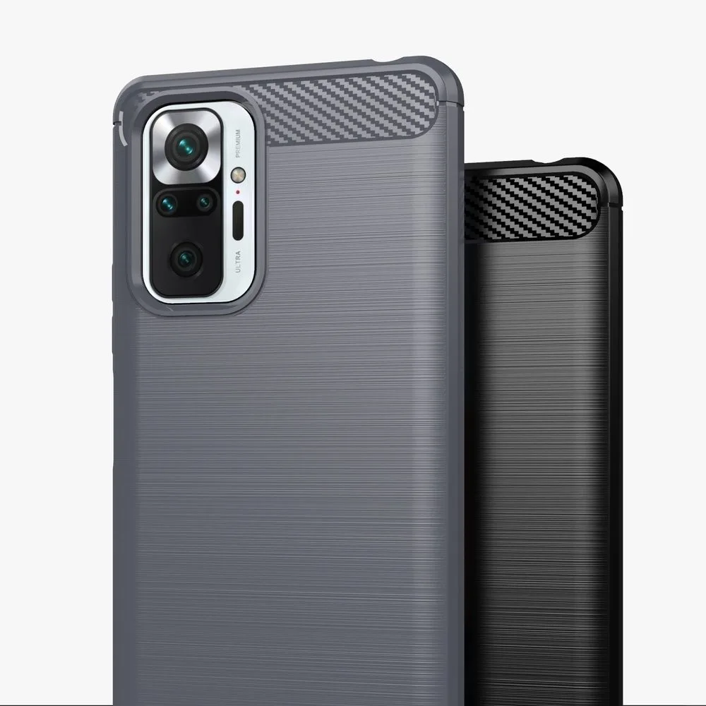 Θήκη Carbon Flexible TPU για Xiaomi Redmi Note 10 Pro - Μαύρο – εικόνα 2