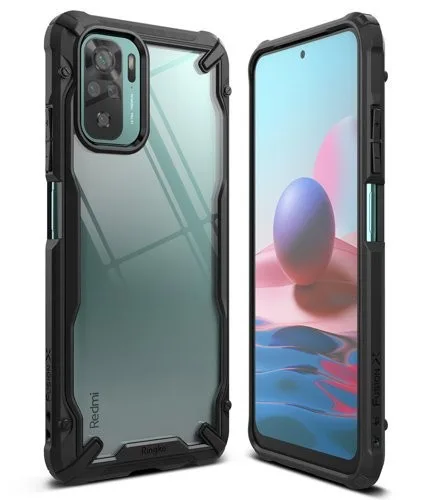 Θήκη Ringke Fusion X Back Cover για Xiaomi Redmi Note 10 / Redmi Note 10S - Μαύρο