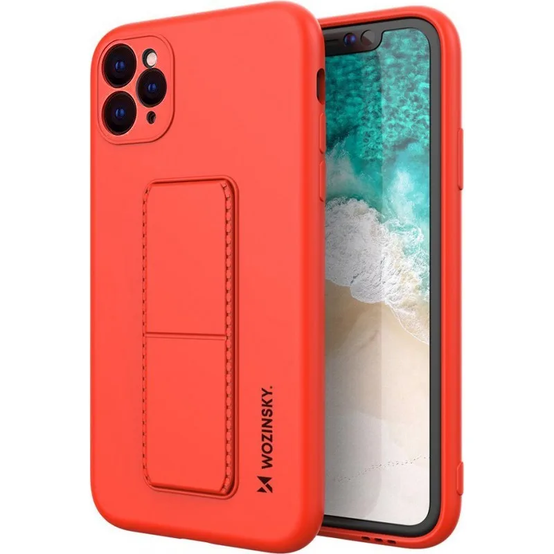 Θήκη Σιλικόνης Wozinsky Wozinsky Kickstand Flexible Back Cover για iPhone 12 Pro Max - Κόκκινο