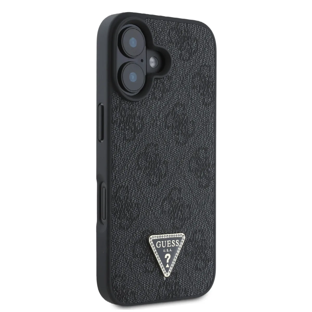 Guess “Metal Logo Strass Collection” Case Θήκη προστασίας Crossbody από δερματίνη – iPhone 16 Μαύρο – GUHCP16SP4TDSCPK – εικόνα 2