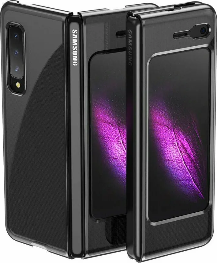 Electroplating Θήκη Σιλικόνης για Samsung Galaxy Z Fold 5G - Μαύρο