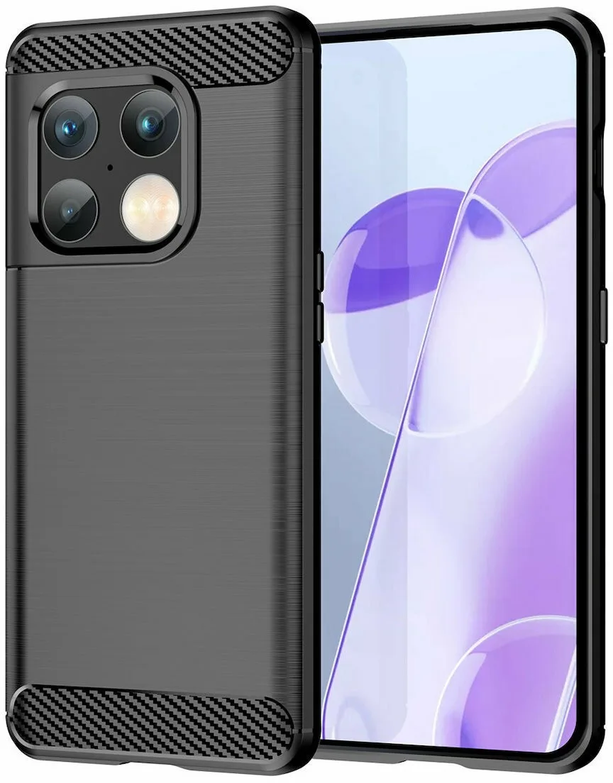 Θήκη Carbon Flexible TPU για OnePlus 10 Pro - Μαύρο – εικόνα 2