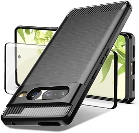 Θήκη Carbon Flexible TPU για Google Pixel 6a - Μαύρο – εικόνα 2