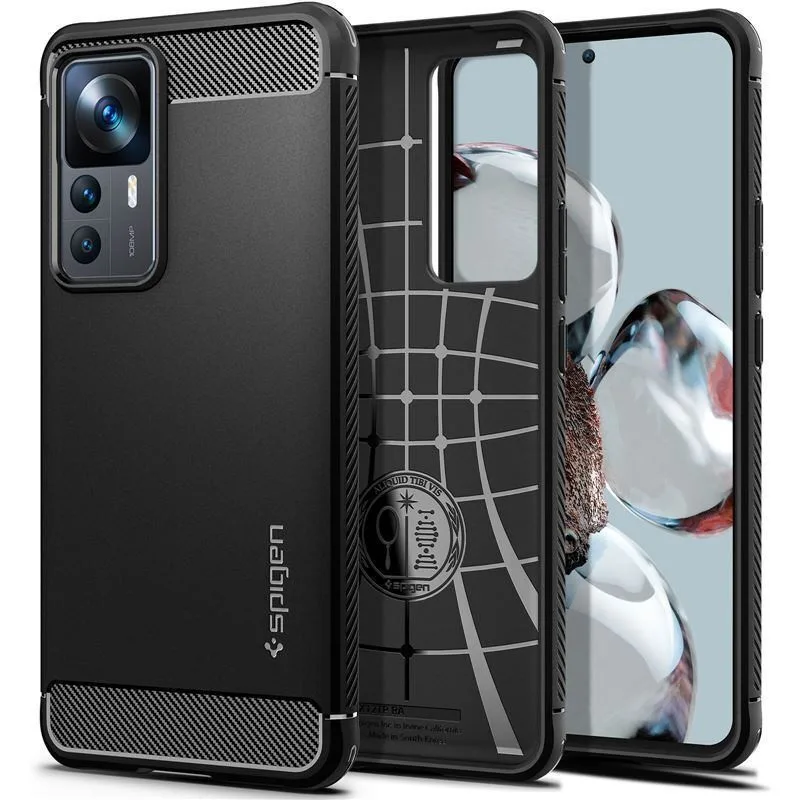 Θήκη Spigen Rugged Armor για Xiaomi 12T / 12T Pro - Μαύρο Matte