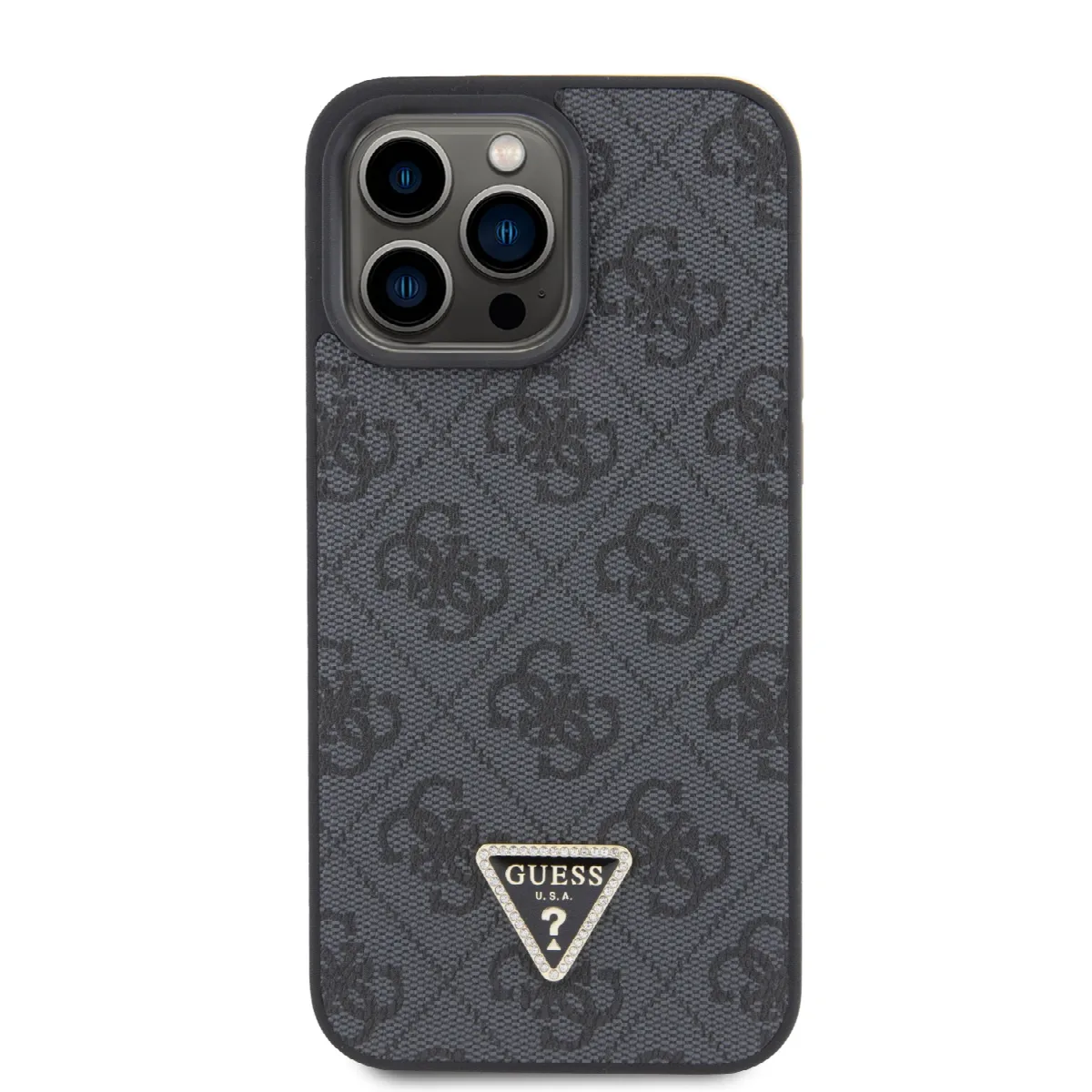 Guess “4G Metal Logo Strass Collection” Crossbody Case Θήκη προστασίας από δερματίνη με λουράκι – iPhone 15 Pro Μαύρο – GUHCP15L – εικόνα 4