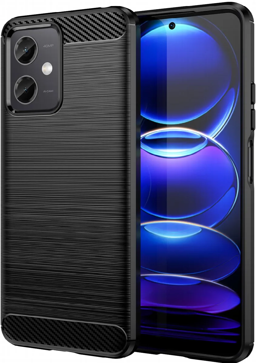 Θήκη Carbon Flexible TPU για Xiaomi Poco X5 5G / Redmi Note 12 5G - Μαύρο