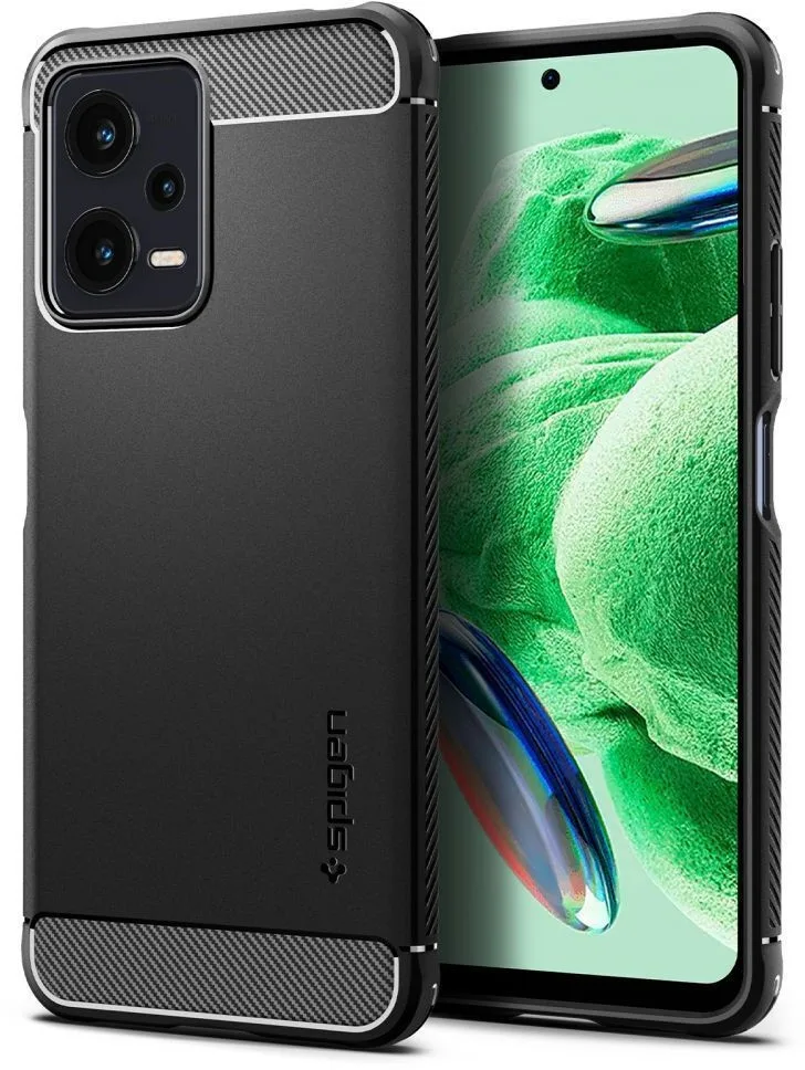 Θήκη Spigen Rugged Armor για Xiaomi Redmi Note 12 5G / Poco X5 5G - Μαύρο Matte