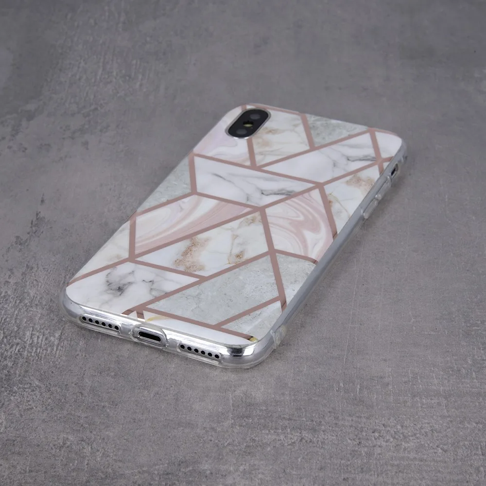 Geometric Marmur Case for Samsung Galaxy A21s pink – εικόνα 4