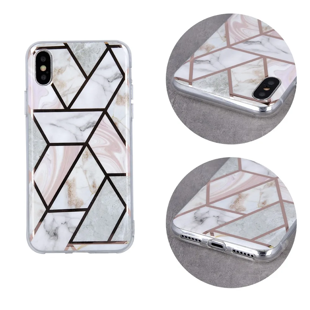Geometric Marmur Case for Samsung Galaxy A21s pink – εικόνα 2