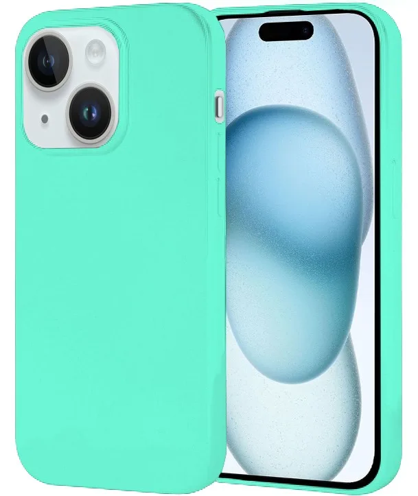 Θήκη σιλικόνης TPU Ultra Slim 0.3mm soft mat για iPhone 15 Plus - Τιρκουάζ