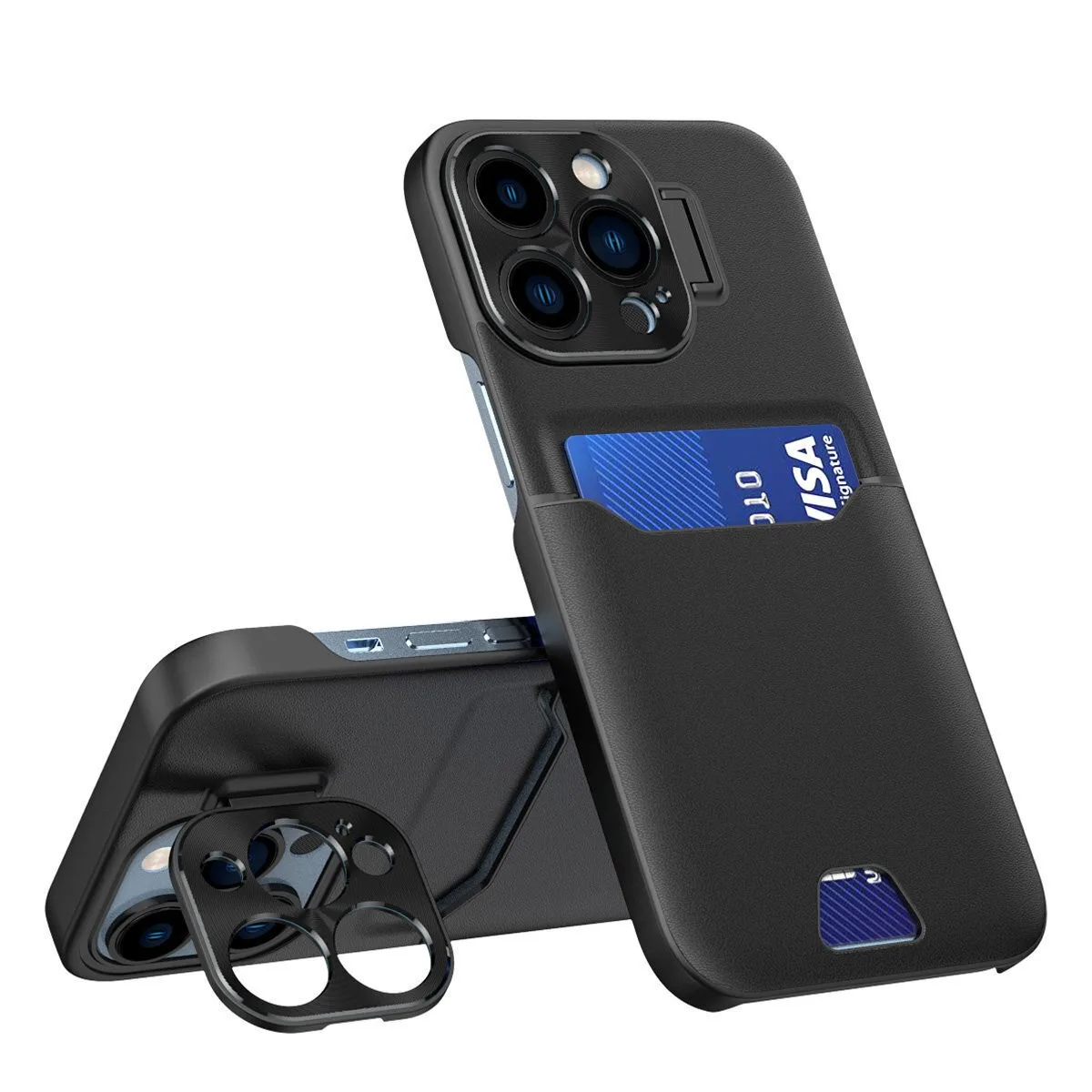 Θήκη Leather Stand για iPhone 14 Pro Max - Μαύρο