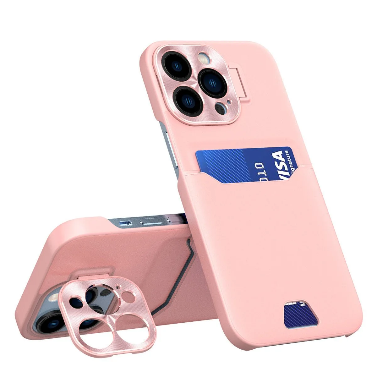 Θήκη Leather Stand για iPhone 14 Pro Max - Ροζ