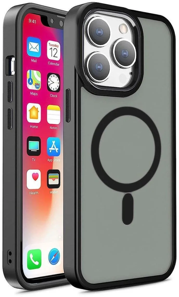 Θήκη Armored Magnetic back cover για iPhone 13 Pro - Μαύρο