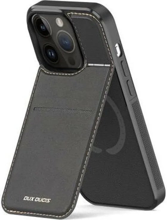 Dux Ducis Wallet Δερματίνης / Σιλικόνης για Apple iPhone 15 Pro - Μαύρο