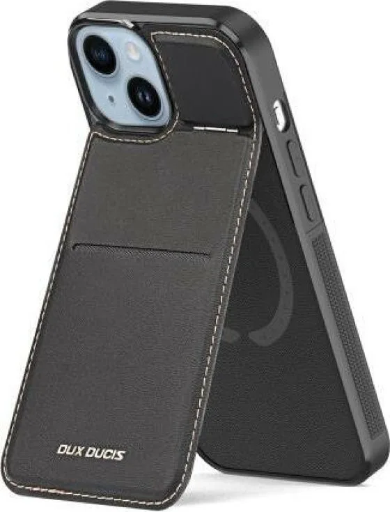Dux Ducis Wallet Δερματίνης / Σιλικόνης για Apple iPhone 15 - Μαύρο