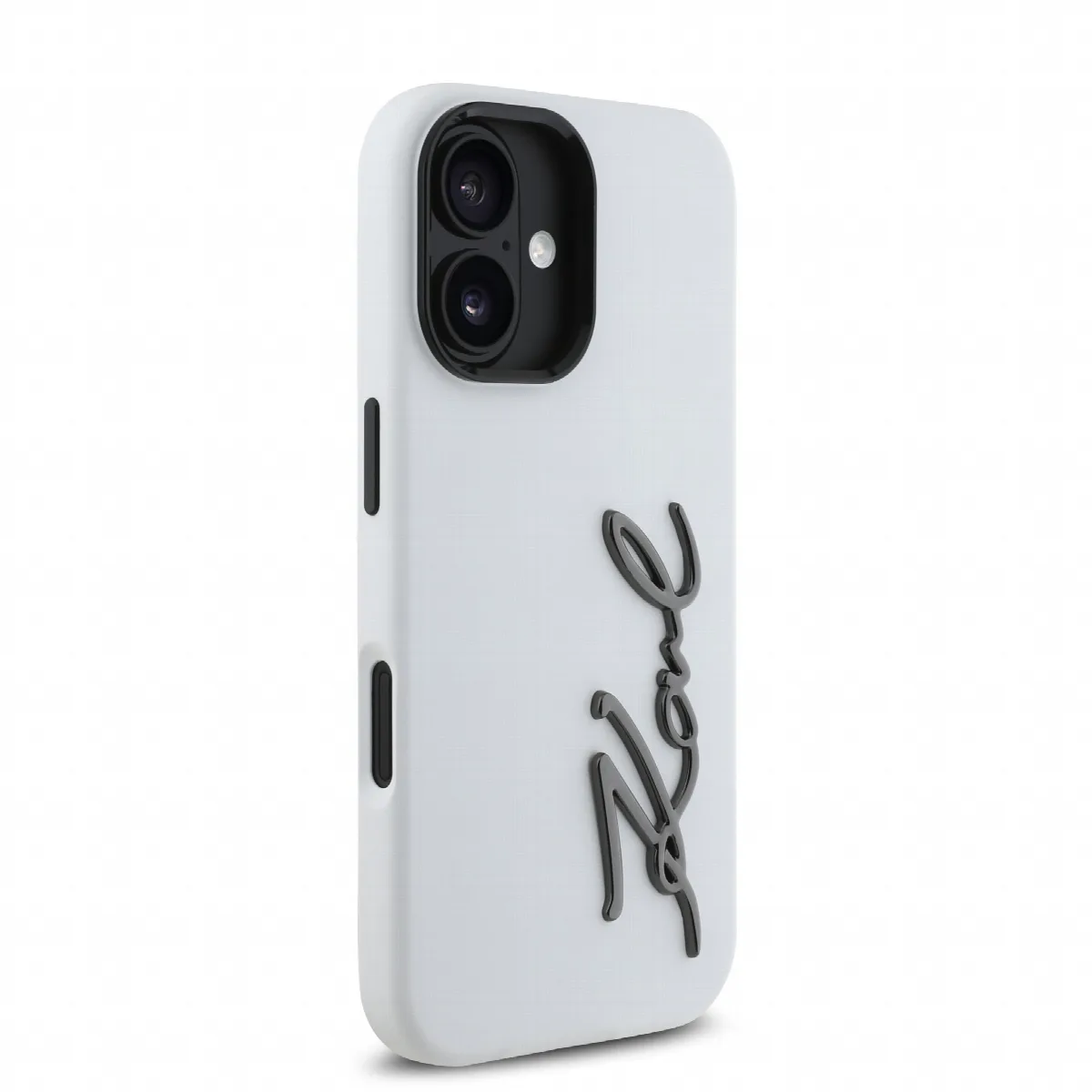 Karl Lagerfeld “Signature Metal Logo Collection” Hard Case Θήκη προστασίας από σιλικόνη – iPhone 16 Λευκό – KLHCP16LSCMSMVH – εικόνα 2