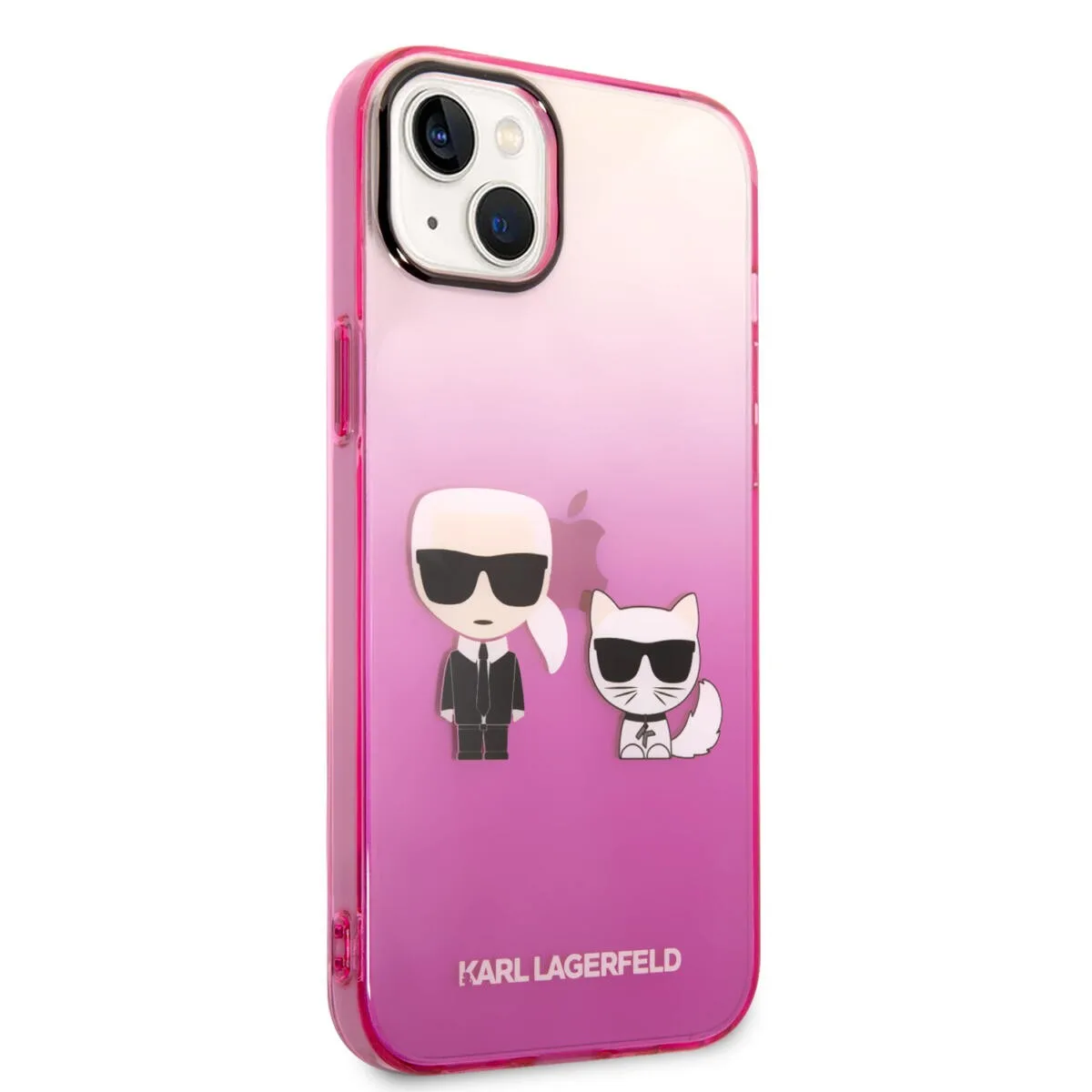 Karl Lagerfeld “Karl & Choupette” Back Cover Case Διάφανη Θήκη προστασίας από Liquid Silicone – iPhone 14 Plus (Pink) – εικόνα 2