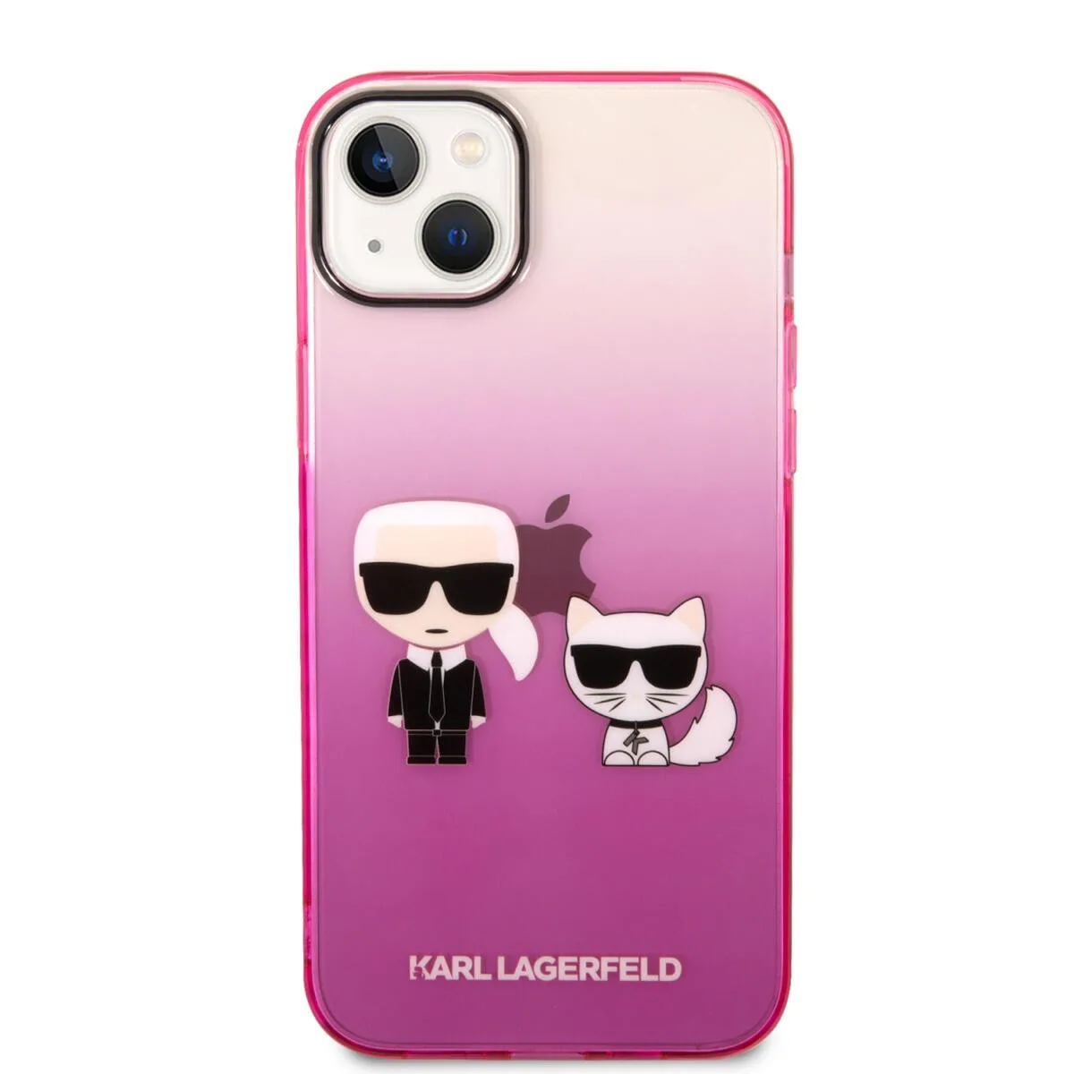Karl Lagerfeld “Karl & Choupette” Back Cover Case Διάφανη Θήκη προστασίας από Liquid Silicone – iPhone 14 Plus (Pink) – εικόνα 3