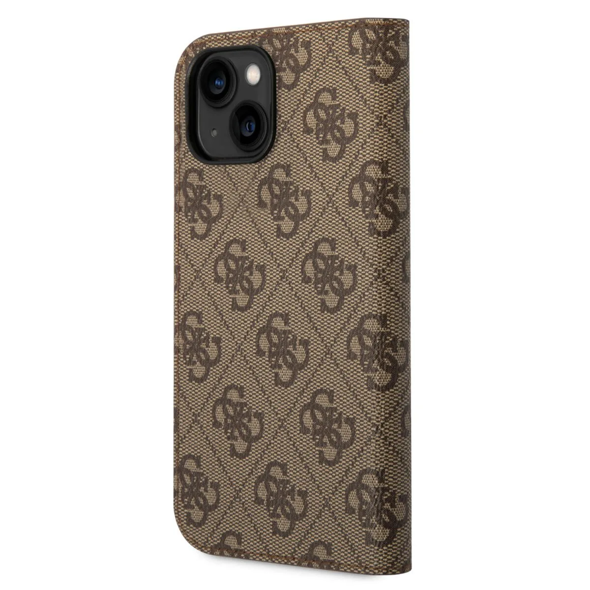 Guess “4G Logo Collection” Script Metal Logo Θήκη προστασίας από δερματίνη τύπου folio – iPhone 14 Plus (Καφέ) – εικόνα 2