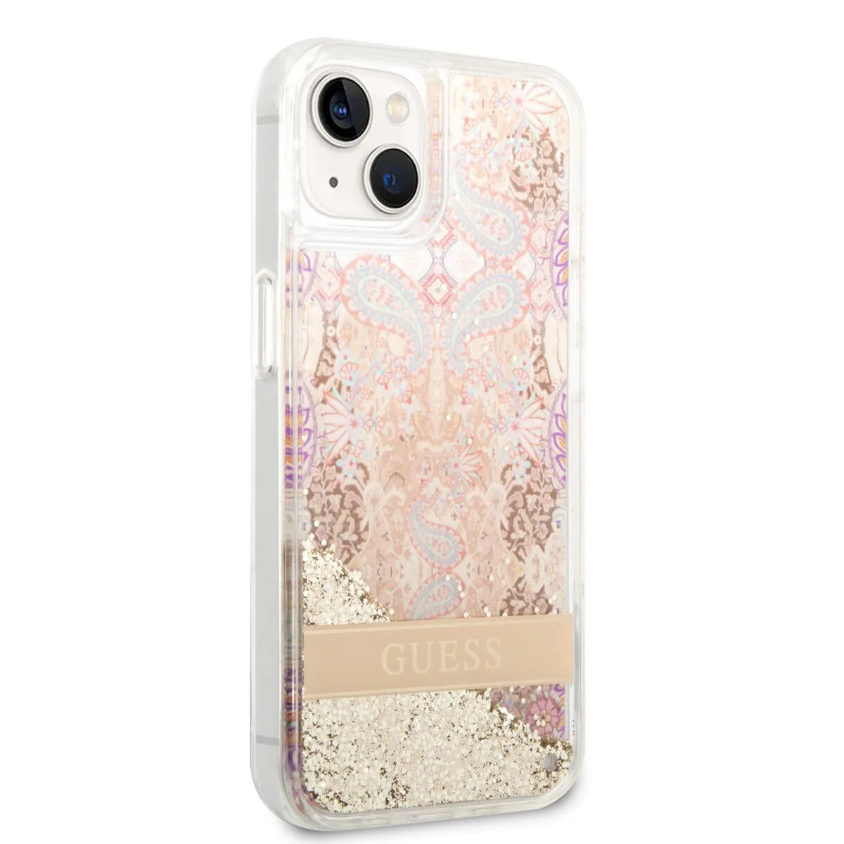 Guess Liquid Glitter Paisley Gold Collection Θήκη προστασίας από σιλικόνη – iPhone 14 Plus (Gold) – εικόνα 2