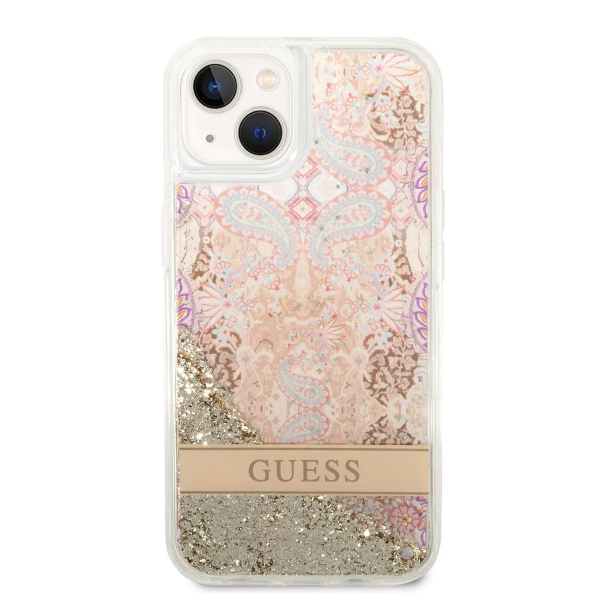 Guess Liquid Glitter Paisley Gold Collection Θήκη προστασίας από σιλικόνη – iPhone 14 Plus (Gold) – εικόνα 3