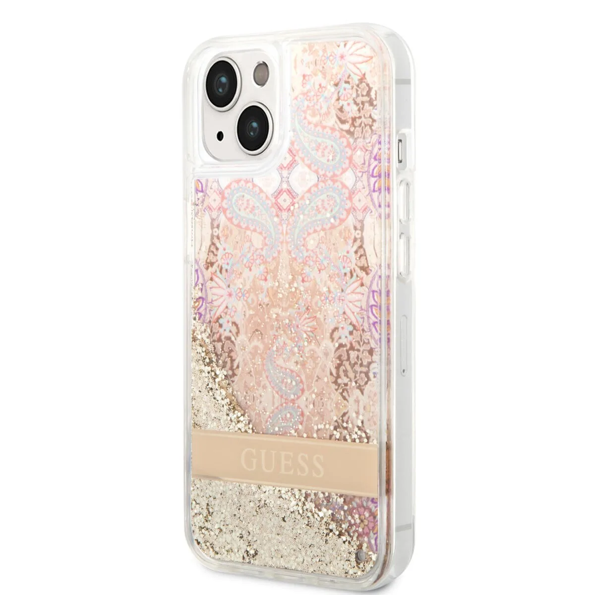 Guess Liquid Glitter Paisley Gold Collection Θήκη προστασίας από σιλικόνη – iPhone 14 Plus (Gold) – εικόνα 4