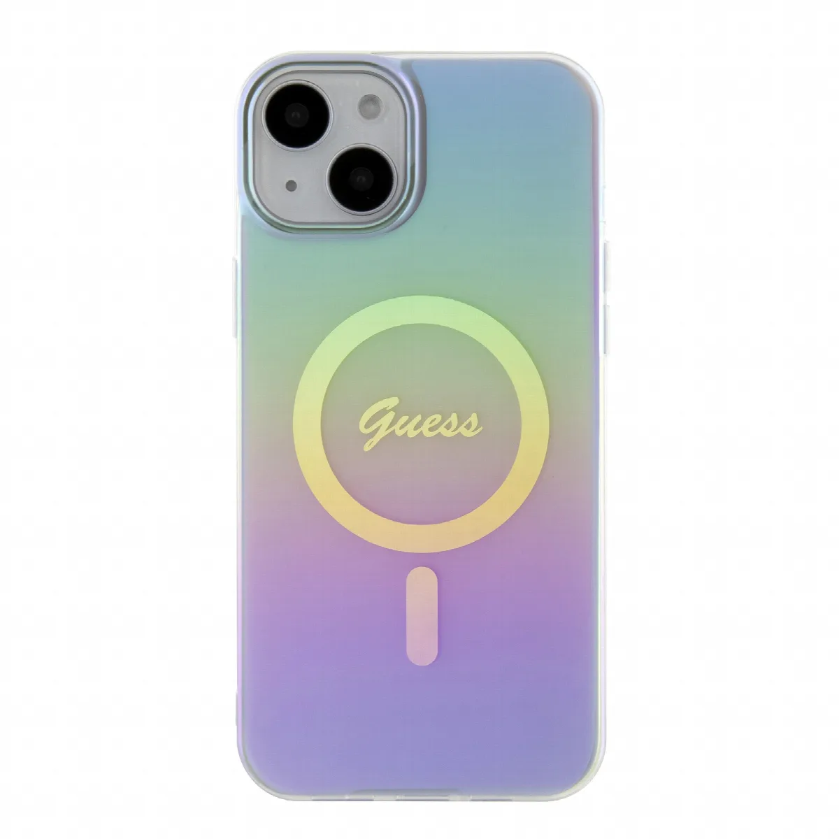 Guess Iridescent Magsafe Case Πολύχρωμη θήκη προστασίας από σκληρό πλαστικό – iPhone 15 (Rainbow Purple – GUHMP15SHITSU) – εικόνα 3