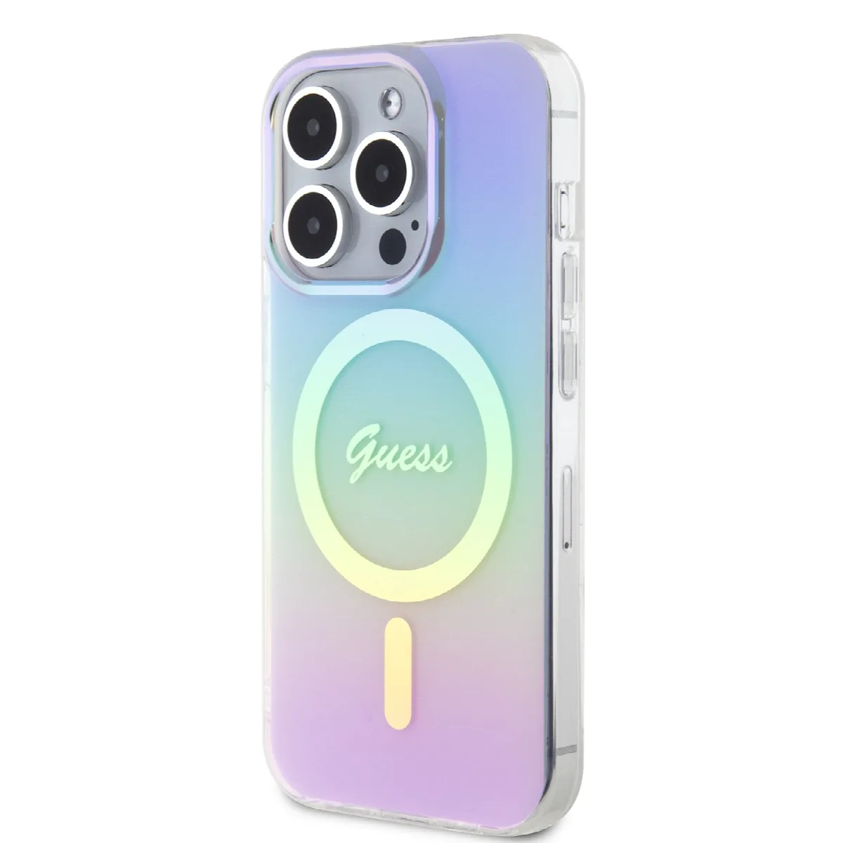 Guess Iridescent Magsafe Case Πολύχρωμη θήκη προστασίας από σκληρό πλαστικό – iPhone 15 Pro Max (Rainbow Purple – GUHMP15XHITSU) – εικόνα 4